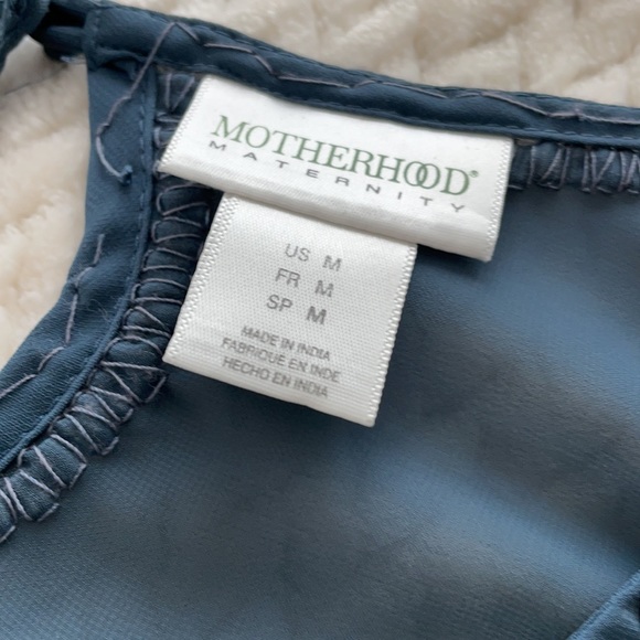 Slate blue maternity blouse - Picture 2 of 8